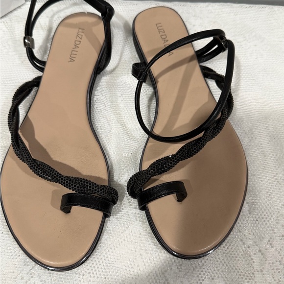 Black Women's Strappy Sandals - Picture 6 of 7